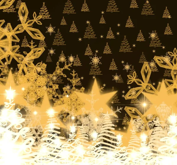 Абстрактний Різдвяний Фон Сніжинками — стокове фото