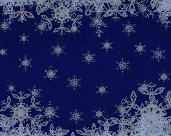 Winter Christmas Background Snowflakes — Stock Photo, Image