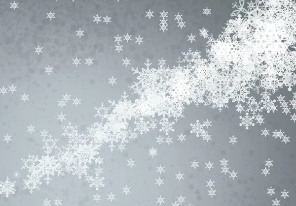 Fondo Navidad Abstracto Con Copos Nieve — Foto de Stock