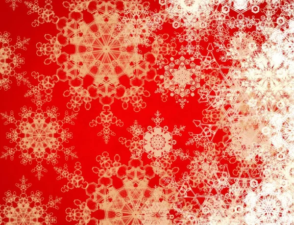 Abstracte Kerstachtergrond Met Sneeuwvlokken — Stockfoto