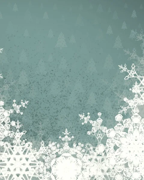 Blue Christmas Background Snowflakes — Stock Photo, Image