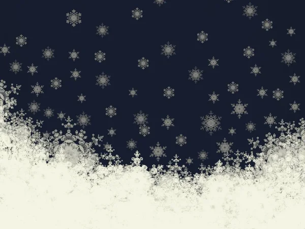 Зимний Рождественский Фон Снежинками — стоковое фото