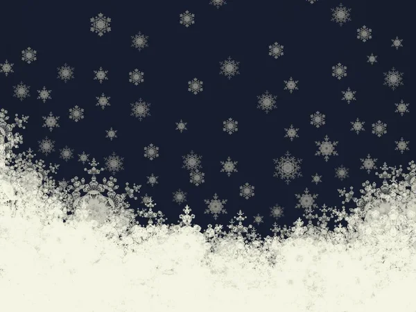 Fond Noël Hiver Avec Flocons Neige — Photo