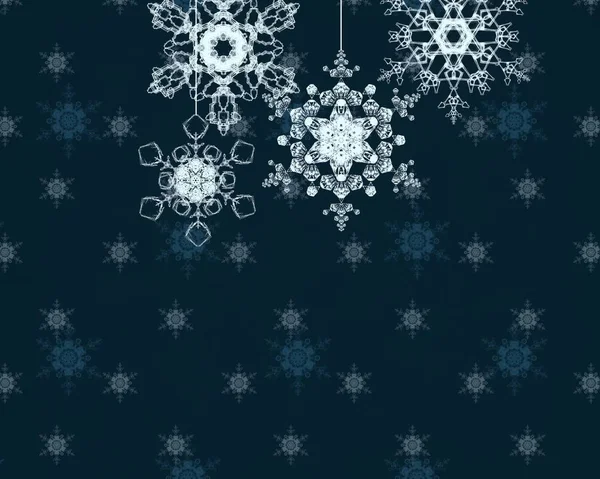 Abstract Christmas Background Snowflakes — Stock Photo, Image