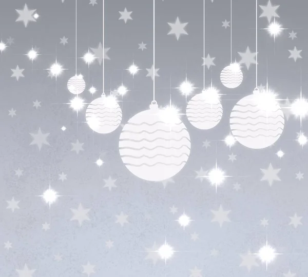 Lichte Achtergrond Met Kerstballen — Stockfoto