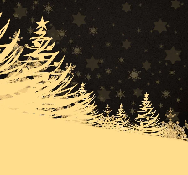 Χριστουγεννιάτικο Δέντρο Φόντο Νιφάδες Χιονιού — Φωτογραφία Αρχείου