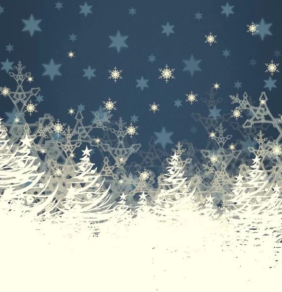 Hópelyhek Téli Karácsonyi Háttér — Stock Fotó