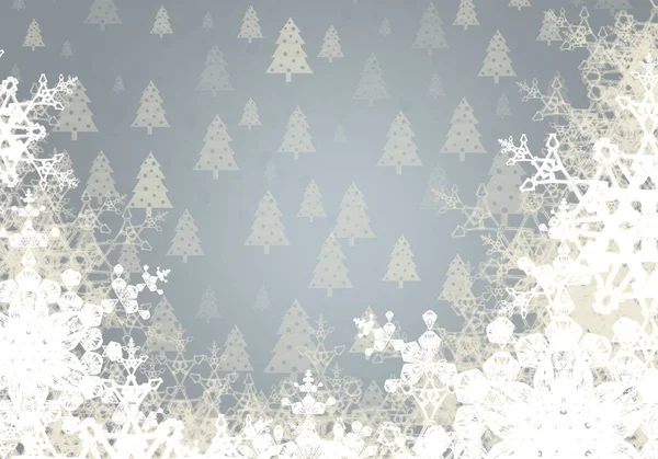 圣诞墙背景与雪花 — 图库照片