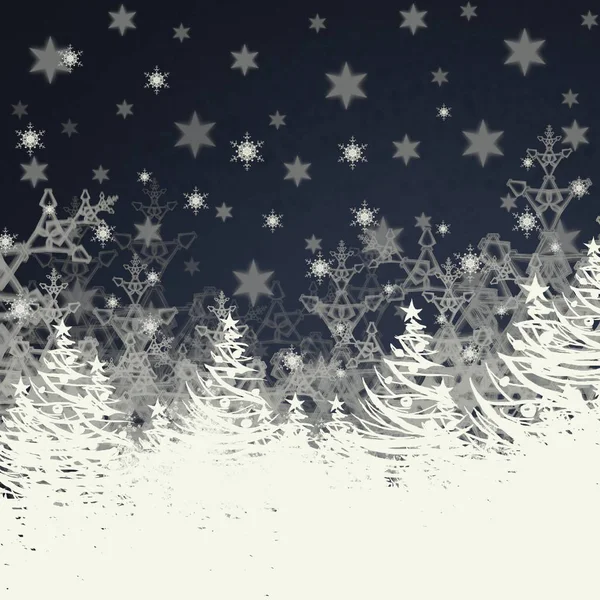 雪の冬クリスマス背景 — ストック写真