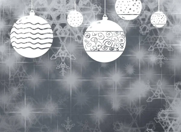 Vektor Hintergrund Mit Weihnachtskugeln — Stockfoto