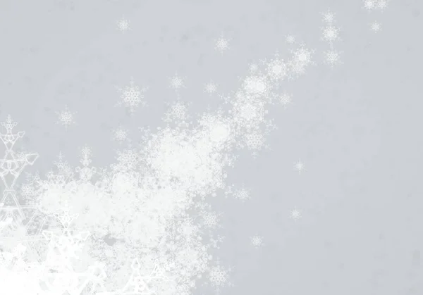 Fondo Navidad Abstracto Con Copos Nieve —  Fotos de Stock