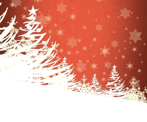 雪の結晶で抽象的なクリスマスの背景 — ストック写真