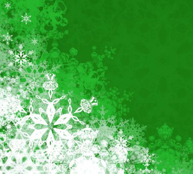 noel soyut kış afiş, kar tanesi ve yeni yıl kavramı 