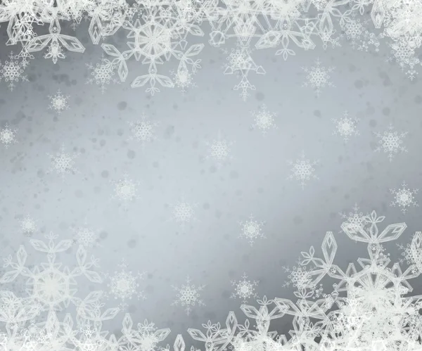 Kerst Witte Achtergrond Met Sneeuw — Stockfoto