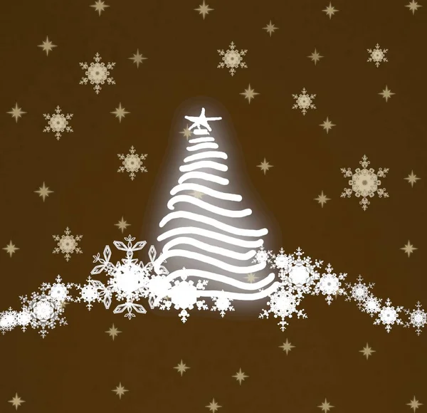 Vector Illustratie Van Kerstboom — Stockfoto