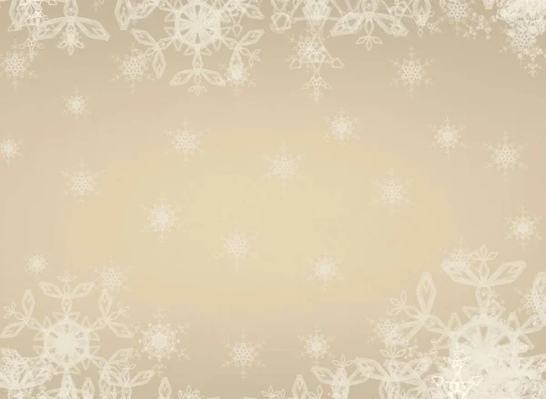 Вінтажний Різдвяний Фон Сніжинками — стокове фото