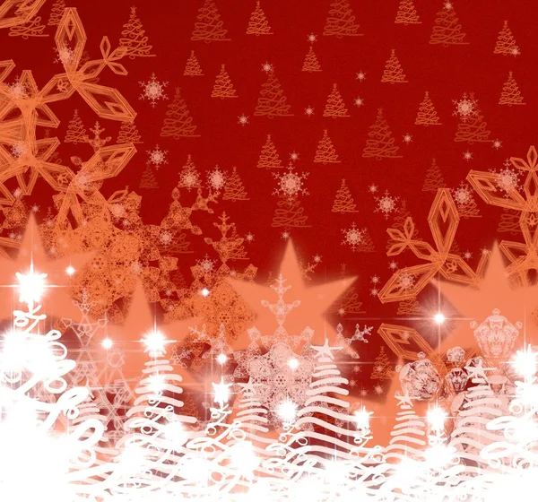 星と抽象的なクリスマス背景 — ストック写真