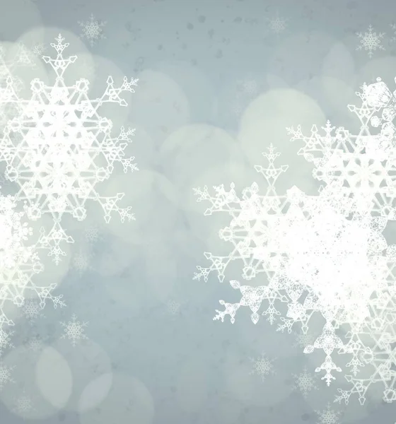 クリスマス雪の結晶の光沢のある背景 — ストック写真