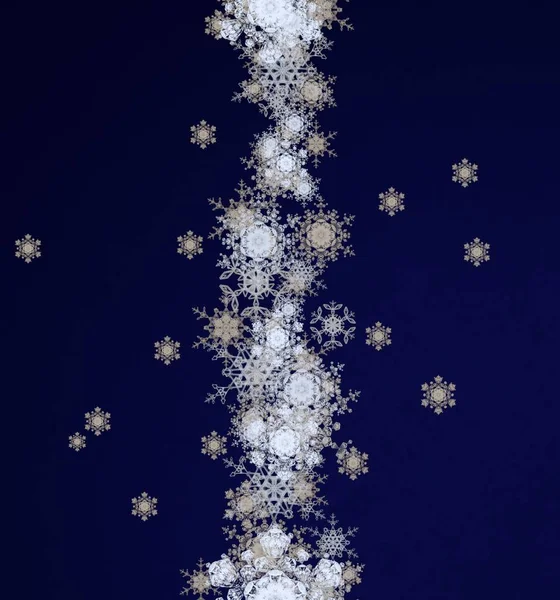Kar Taneleri Yıldızlı Noel Ağacı — Stok fotoğraf