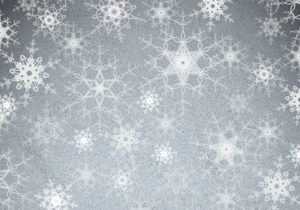 Fondo Navidad Abstracto Con Copos Nieve — Foto de Stock