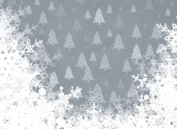 Vektor Nahtloser Hintergrund Mit Schneeflocken — Stockfoto
