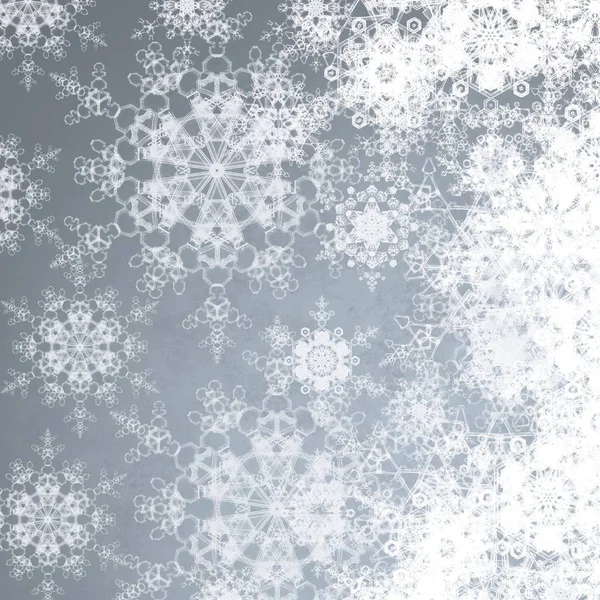 Blue Sky Background Snowflakes — Stock Photo, Image