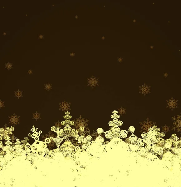 雪の美しいクリスマスの背景 — ストック写真