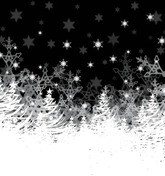 Black White Background Snowflakes — Stock Photo, Image
