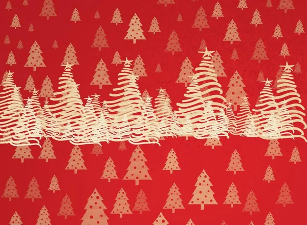 Bandeira Vermelha Árvore Natal — Fotografia de Stock
