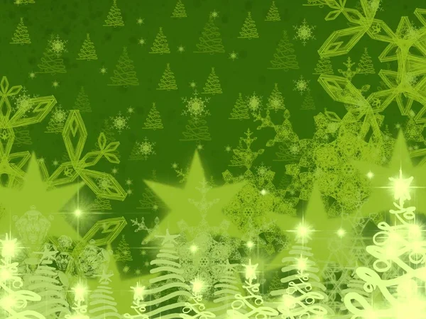 Christmas Background Green Leaves — Stock Photo, Image