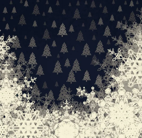 Abstrakcyjne Boże Narodzenie Tło Płatków Śniegu — Zdjęcie stockowe