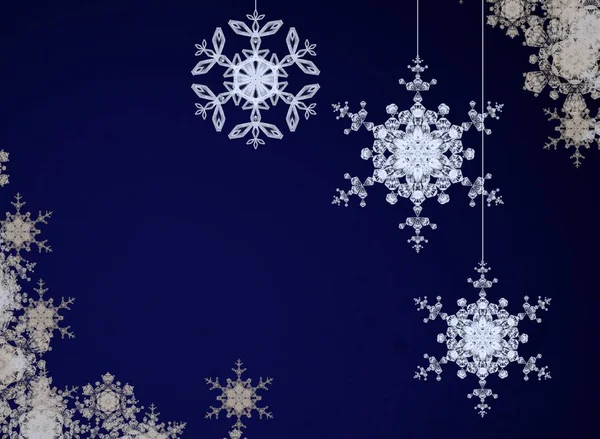 Abstract Christmas Background Snowflakes — Stock Photo, Image