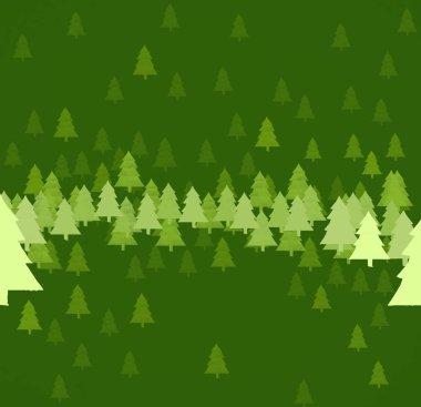 Yeşil yapraklı pürüzsüz desen