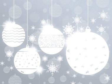 Noel topları ile vektör arka plan