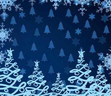 Kar taneleriyle vektör pürüzsüz desen