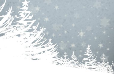 Kar taneleriyle soyut noel arkaplanı