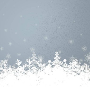 Kar taneleriyle soyut noel arkaplanı