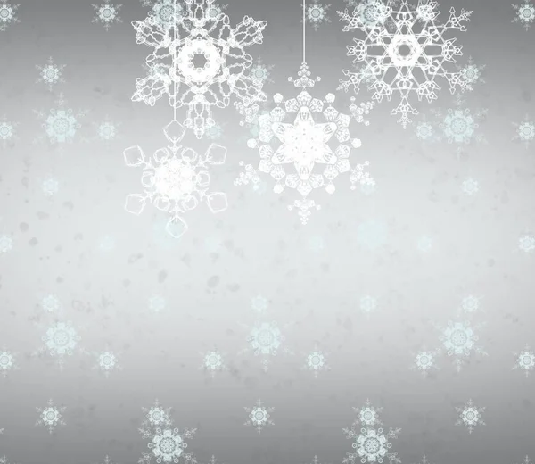 Fondo Navidad Abstracto Con Copos Nieve — Foto de Stock