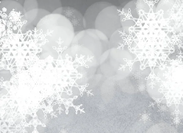 Абстрактний Білий Фон Сніжинками — стокове фото