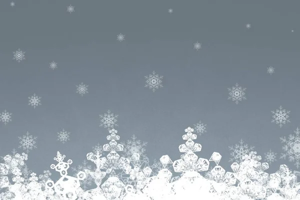 Fondo Navidad Abstracto Con Copos Nieve — Foto de Stock