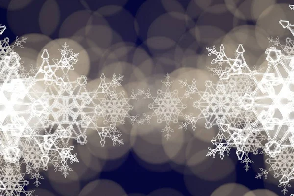 Fondo Navidad Abstracto Con Copos Nieve —  Fotos de Stock