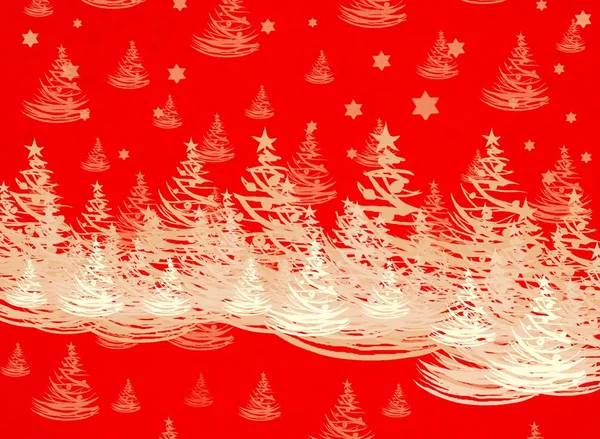 Vector Christmas Background Trees — Stock Photo, Image