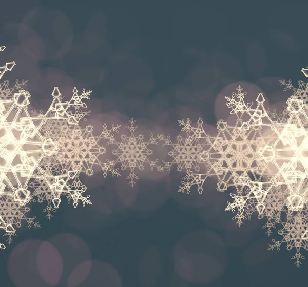 Abstracte Kerstachtergrond Met Sneeuwvlokken — Stockfoto