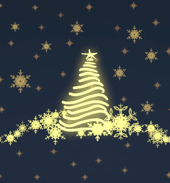 空と美しいクリスマスツリー — ストック写真