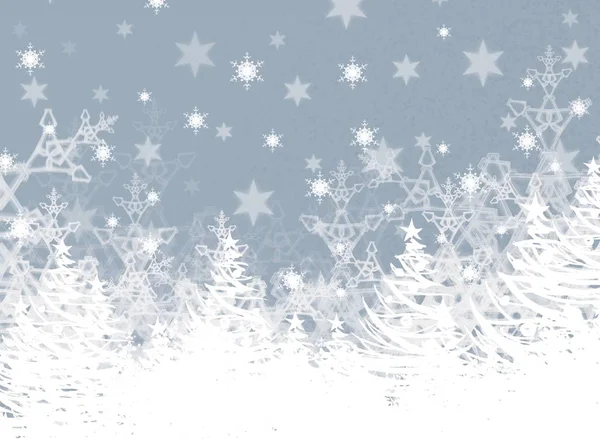Kar Taneleri Ile Kış Noel Arka Plan — Stok fotoğraf