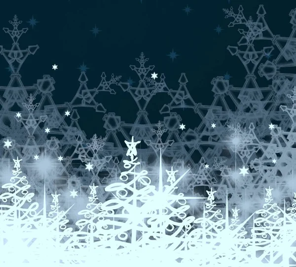 雪の冬クリスマス背景 — ストック写真