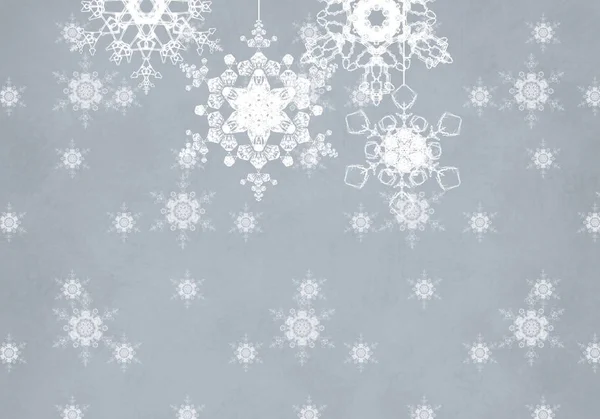 Векторный Бесшовный Рисунок Снежинками — стоковое фото