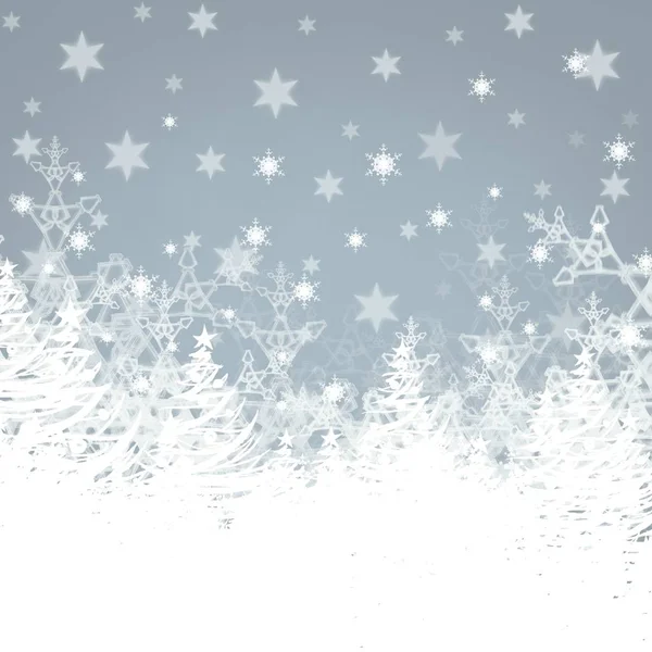 Fundo Céu Natal Com Flocos Neve — Fotografia de Stock