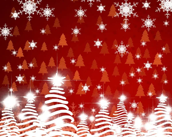 Sfondo Rosso Natale Con Stelle — Foto Stock