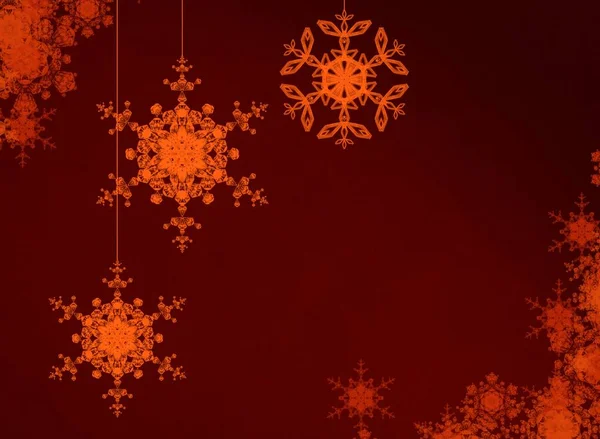 Abstracte Kerstachtergrond Met Sneeuwvlokken — Stockfoto